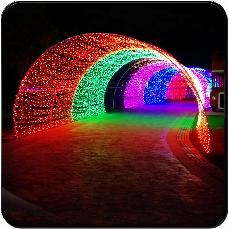 Outdoor 3D Tunnel Lights Street Decoration For Holidays - 图片 6