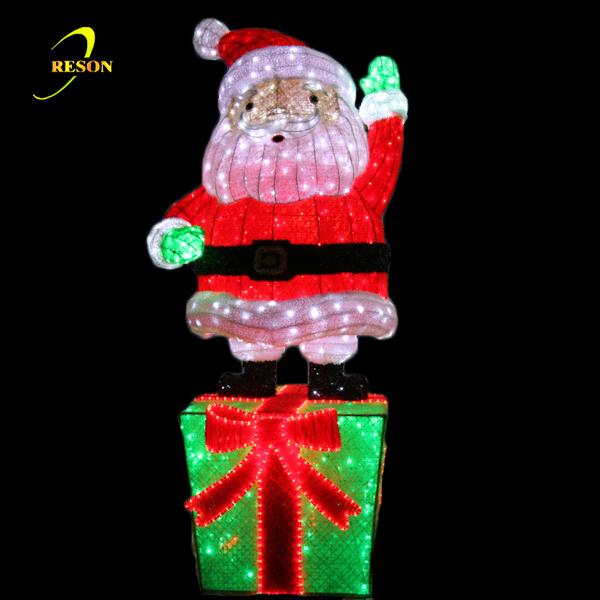 Wholesale 3D Christmas Santa Claus Led Motif Lights Model - 图片 7