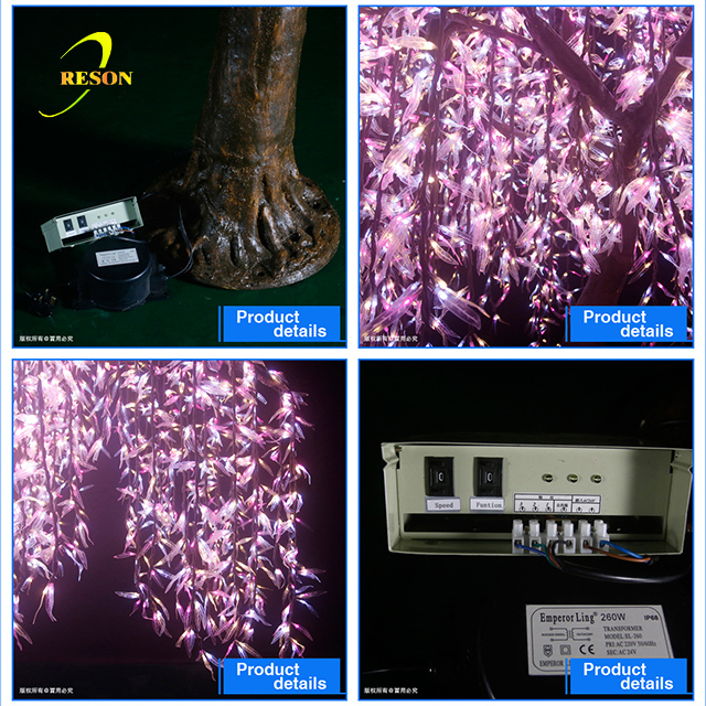 Party Decoration Artificial LED Lighted Weeping Willow Tree - 图片 8