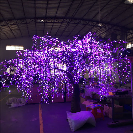 Factory Direct Price Park Backyard Decoration Artificial Led Willow Tree - 图片 7