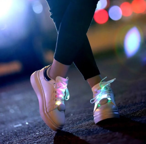 Led Light UP Shoelaces With Multicolor Flashing , Wholesale Custom Rope LED Shoelace - 图片 7
