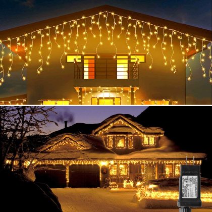 2025 New Product Home Waterproof LED Curtain String Lights Outdoor Smart Landscape Led Curtain Lights