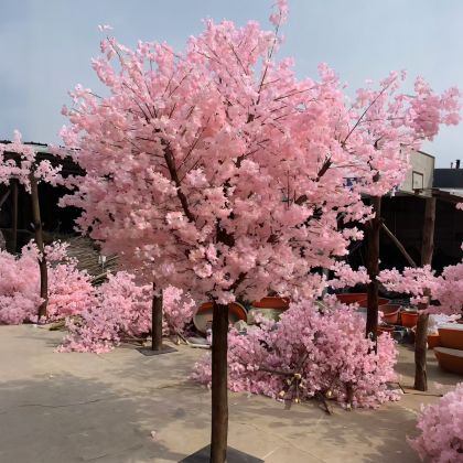 2025 Wholesale Faux Plants Cherry Blossom Tree Sakura Artificial Tree pink Cherry Blossom Tree for Wedding Decor